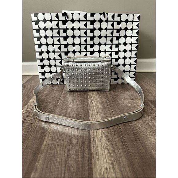 TOD'S Don Studded Metallic Leather Crossbody Bag $2145 - Picture 5 of 15